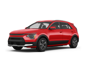 SUV rojo de marca Kia.