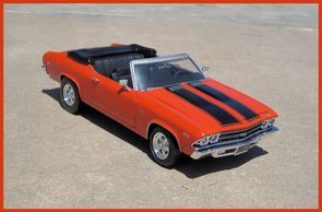 1969 Chevy Chevelle SS 396 convertible with cragar wheels! Painted Hugger orange with Black painted