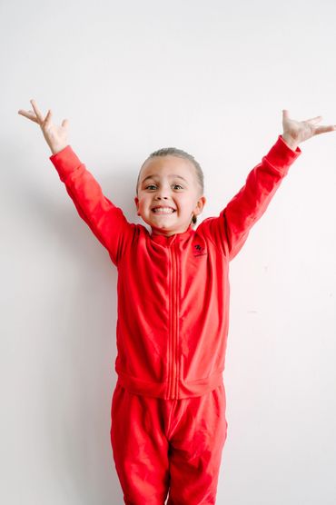 Toddler zipper red jumpsuits