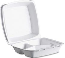 Three compartment foam container