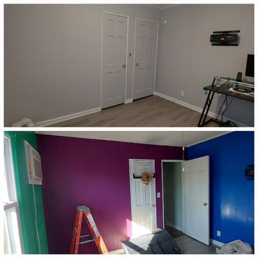 Before and after bed room. GoVee lights too.