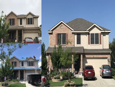 Before & After - IKO Cambridge - Roof Replacement - Cibolo, TX 