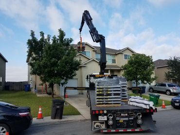 Shingle delivery - roof replacement - San Antonio, TX 