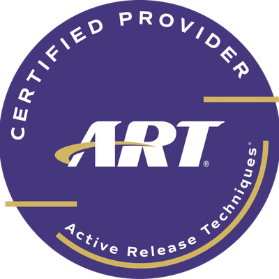 Certified provider badge for ART Active Release Techniques.