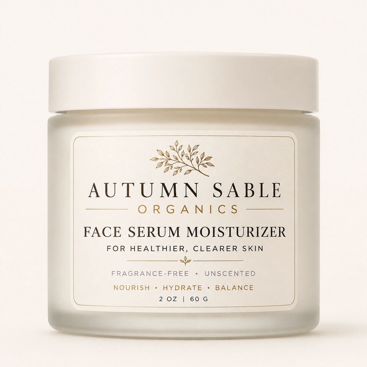 Autumn Sable Organics face serum moisturizer for clearer, healthier skin.