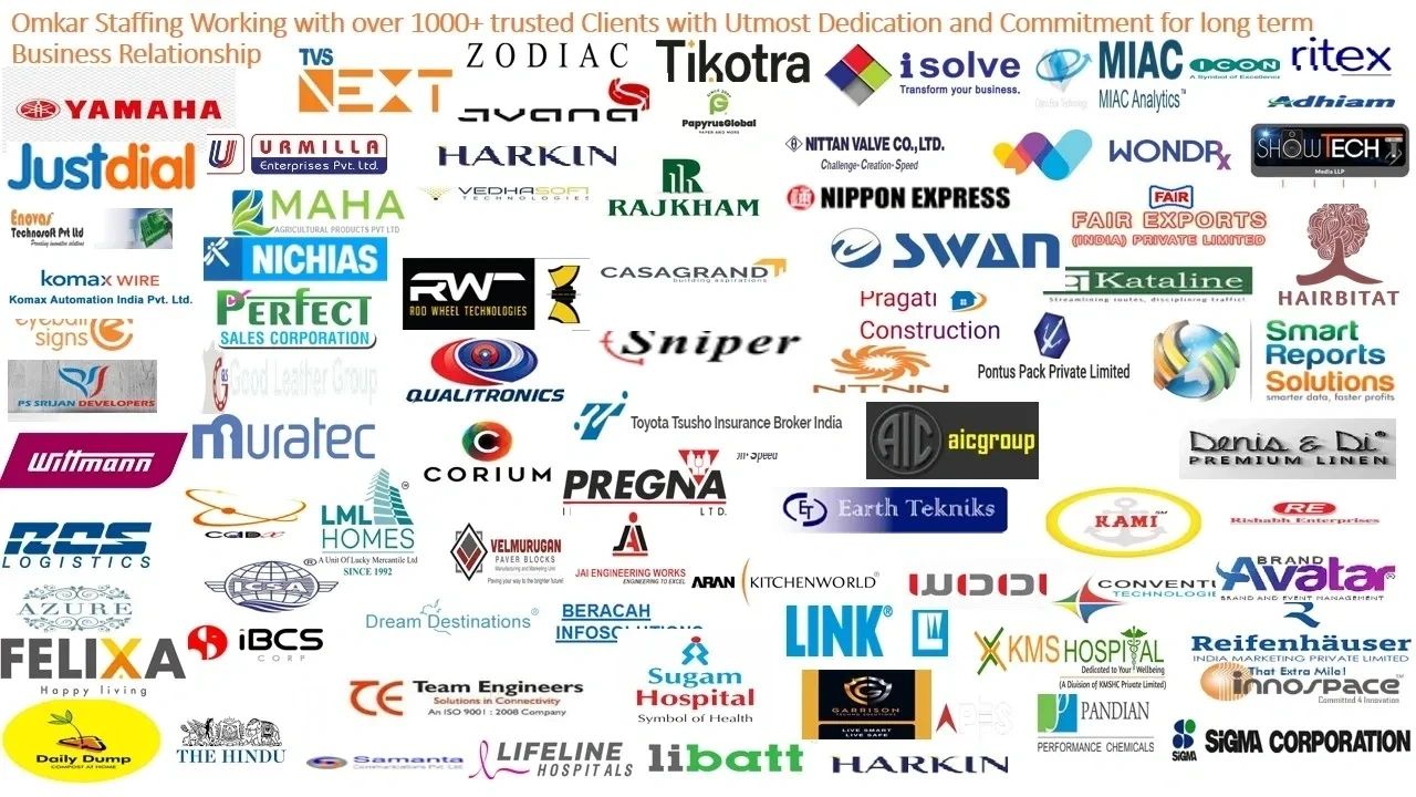 Omkar Staffing Solutions is  working 100 0+ Clients  Pan India.