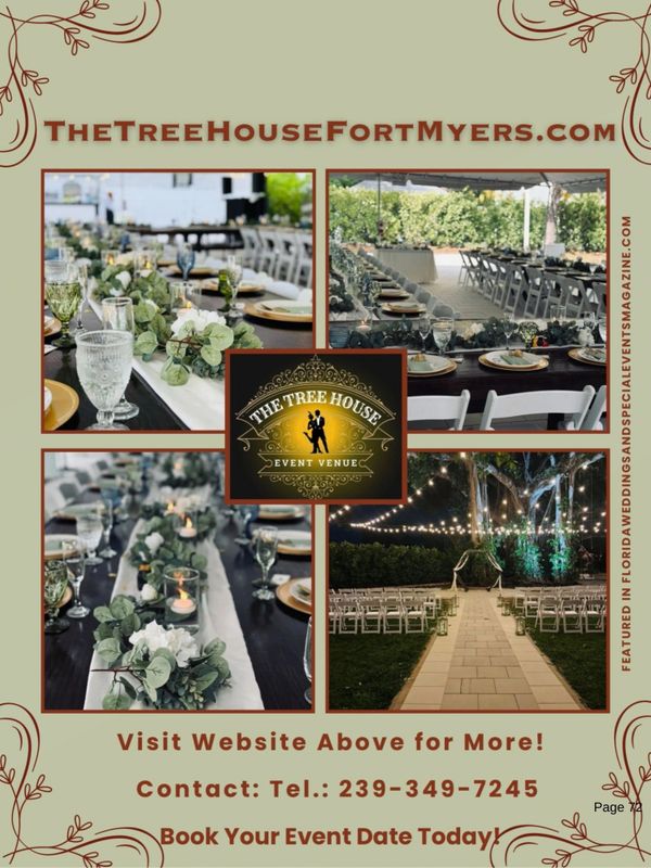 Elegant event venue with beautifully decorated tables and outdoor ceremony setup.