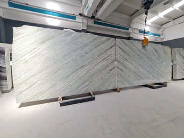 Aqua Green Marble slab with distinctive green tones and elegant natural veining.