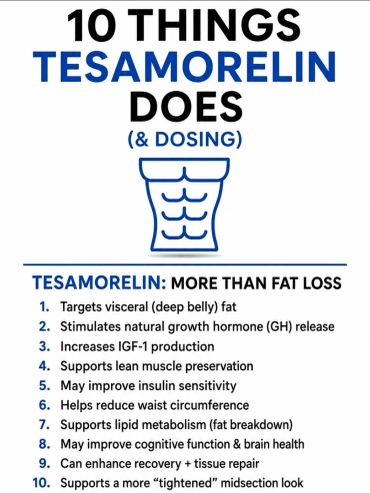 10 benefits and dosing tips for Tesamorelin.