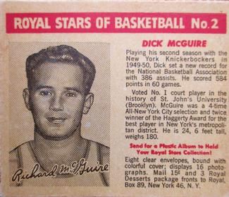 #2 Dick McGuire - New York Knickerbockers