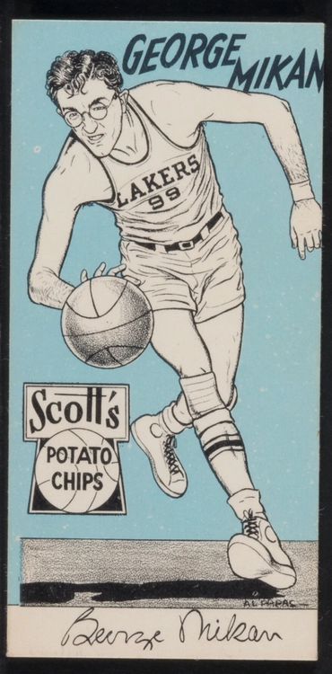 1952 Scott's Potato Chip George Mikan card