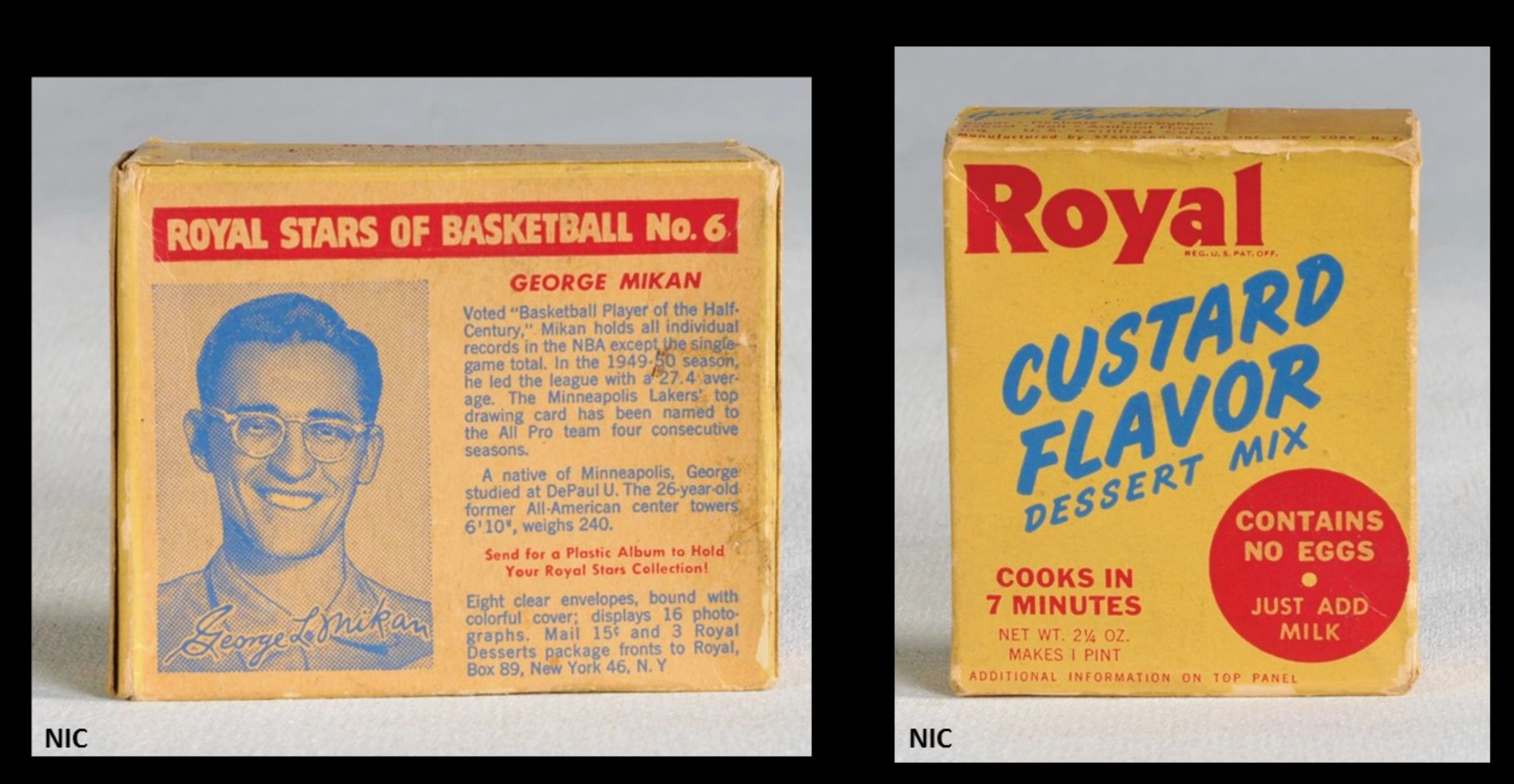 Un-Opened Royal Custard Flavor Dessert Mix with rare blue ink Mikan.