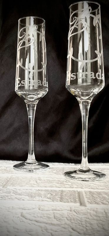 Wedding flutes to keep all of the sparkle going for decades!