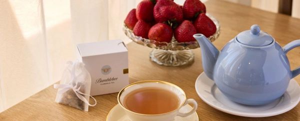 Bumblebee Flowers & Tea, Tea Pot with Tea Cup and Travel Box