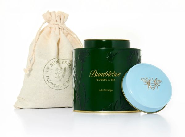 Bumblebee Flowers & Tea, Green Tea Tin