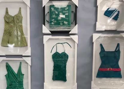 Swimsuits framed vintage