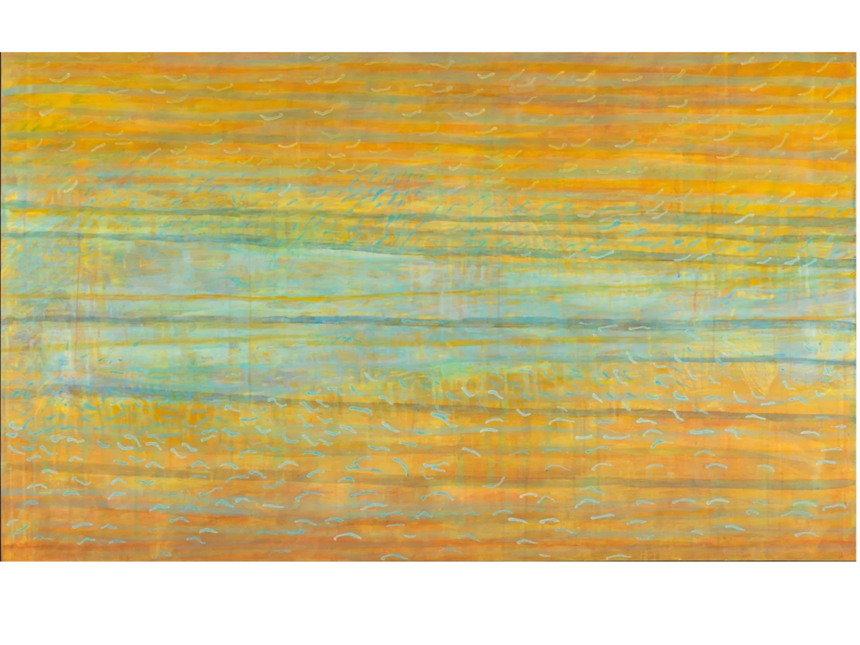 river  is floating 2010
60"x30" ( 153x 92cm) tempera on linen