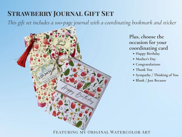 Strawberry Journal Gift Set