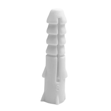 White segmented tower-like object with a stepped design.