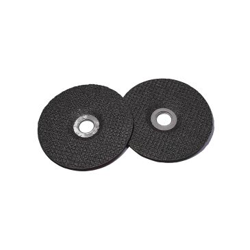 Two black abrasive cutting discs with metal centers.