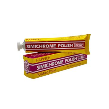 Tube and box of Happich Simichrome metal polish paste.