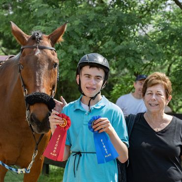 Justin and Carin Lomax with Rocky at the Lift Me Up! horse show