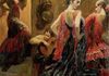 "Flamenco in Seville" - Oil on canvas. 48 x 36 in