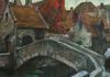"The Old Stones of Bruges". Oil on Canvas. 28 1/2 x 59 in