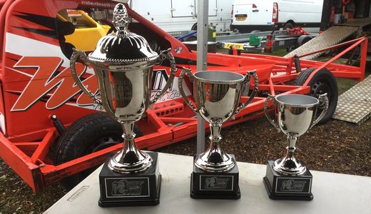 V8 stock cars tour championship trophy on table
