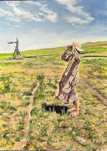 "Sandhills Summer Breeze" is Acrylic Gallery Wrapped . The Original is Award winning and it has so