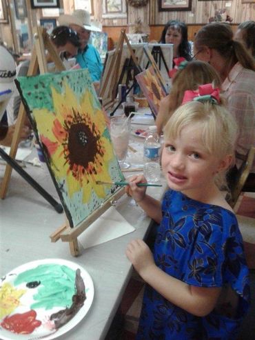 kids birthday painting party