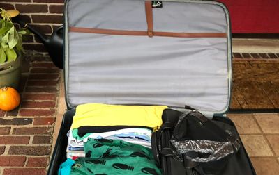 Suitcase for the annual visit to Arbamench.  Most will go towards the city's orphan street children
