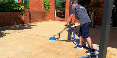 tile and grout cleaning at a winery