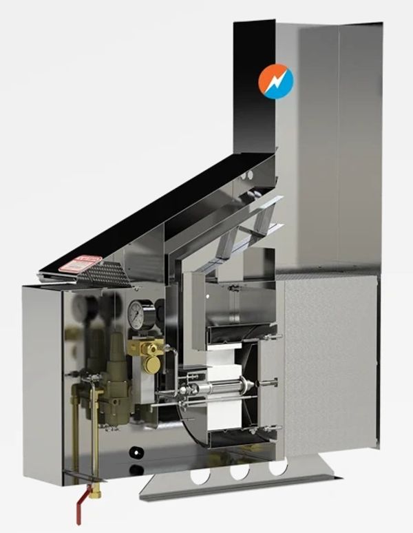 Global Power Technologies Thermoelectric Generator (TEG) cut away picture showing internals.