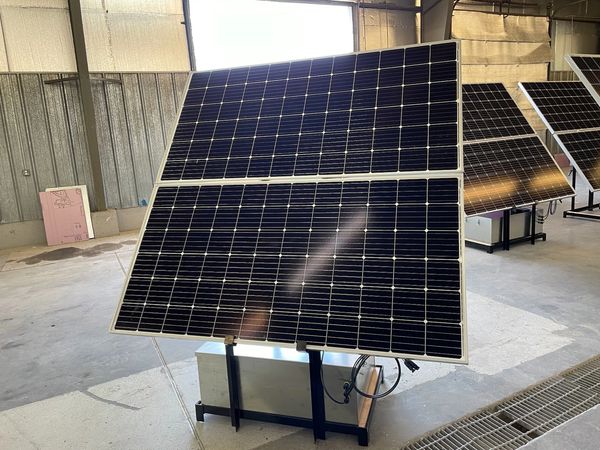 Custom built solar panel powered heat trace system, made in house by Wyoming Service and Supply.