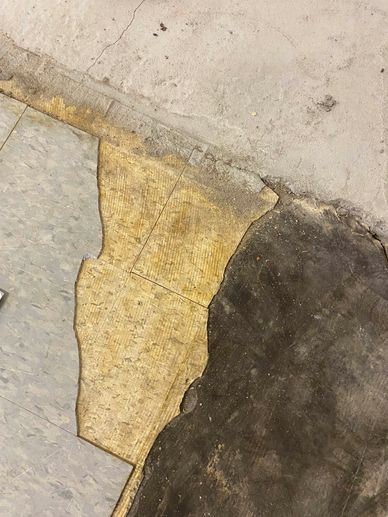 asbestos floor tile and mastic adhesive