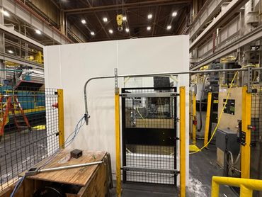 A small prefab control pot building inside in this industrial setting by SoFlo Installations.