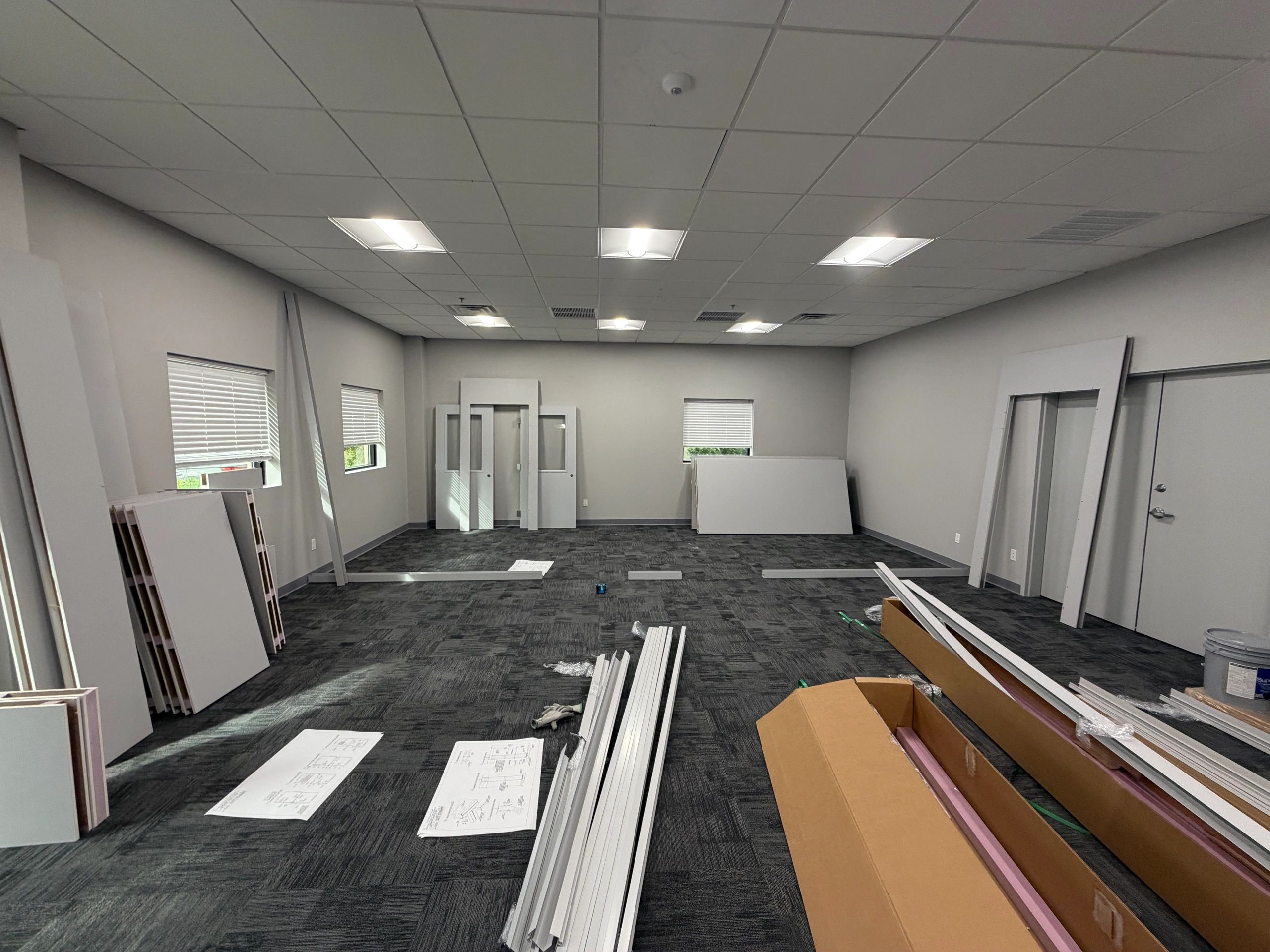 Optimized Lighting: Natural light enhances the workspace, boosting employee morale.