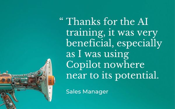 Quote from sales manager about beneficial copilot training.
