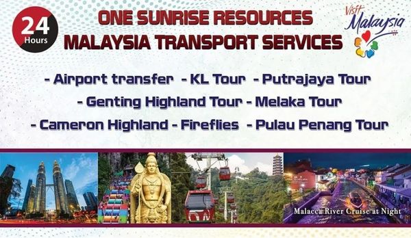 Malaysia transport services offering tours and transfers 24/7.