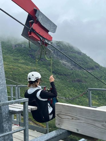 Zipline Fun Starting In The Clouds