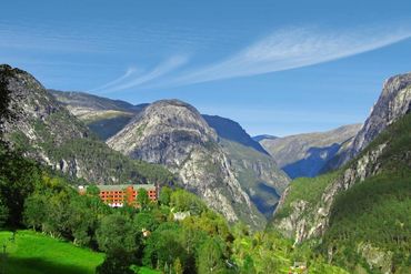 Beautiful view of Stalheim Hotel