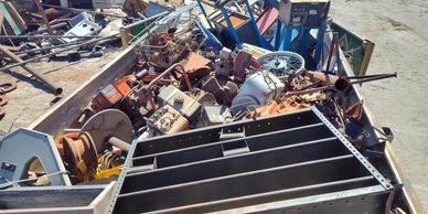 A great example of a scrap metal load from a mechanics property! 6000 pounds