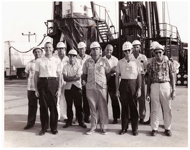 Alan Shepard front left, John Glenn center back.