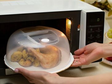 Cover food during heating