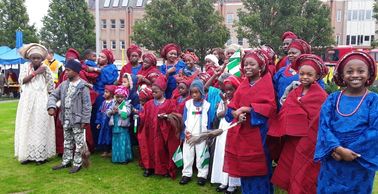 Young people at a get-together at Woolwich Carnival in Greenwich, London
