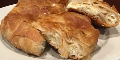 A plate of Feta Cheese Burek