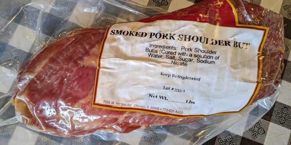 A pack of smoked pork shoulder but