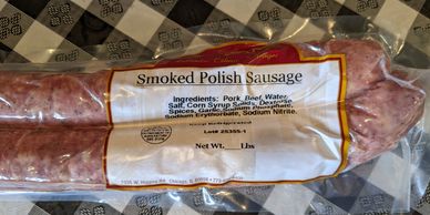 A smoked polish sausage pack