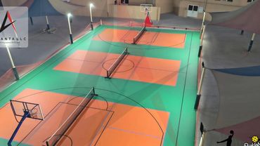 Basketball Pickleball sports floor system2